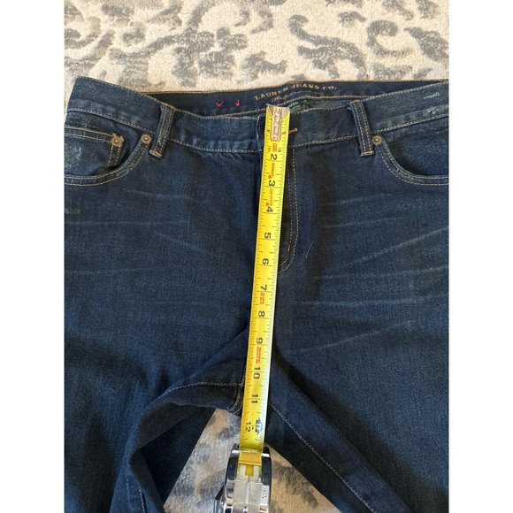 Ralph Lauren jeans dark wash slightly distressed size women's 14 - Picture 7 of 9